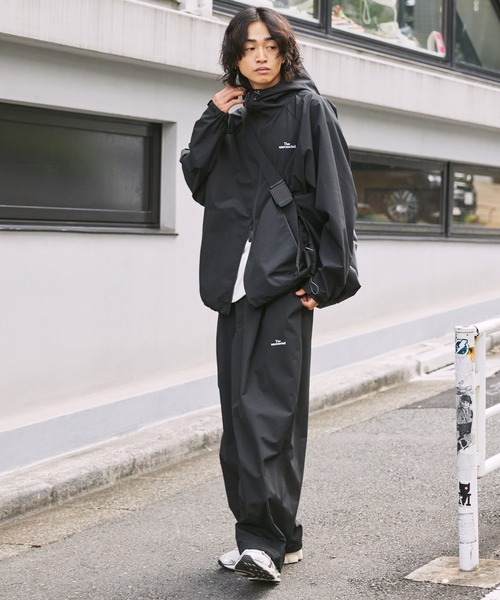 撥水、透湿、防風】3レイヤーオーバータックワイドパンツ