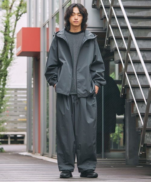 セール】【撥水、透湿、防風】3レイヤーオーバータックワイドパンツ
