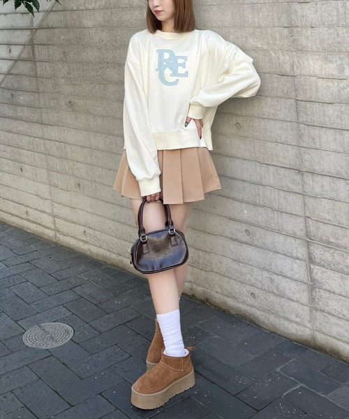 clear（クリア）の「デニムロゴ普通丈スウェットトップス [大人 カジュアル 着回し力抜群]≪再入荷≫（スウェット・レディース・ネイビー/グレー/アイボリー・F）」の11枚目の写真