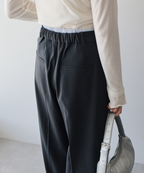 earth music&ecology（アースミュージックアンドエコロジー）の「ダブルウエストデザインパンツ（スラックス・レディース・グレー/チェック/グレー系その他3・S/M）」の18枚目の写真