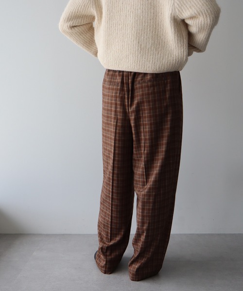 earth music&ecology（アースミュージックアンドエコロジー）の「ダブルウエストデザインパンツ（スラックス・レディース・グレー/チェック/グレー系その他3・S/M）」の22枚目の写真