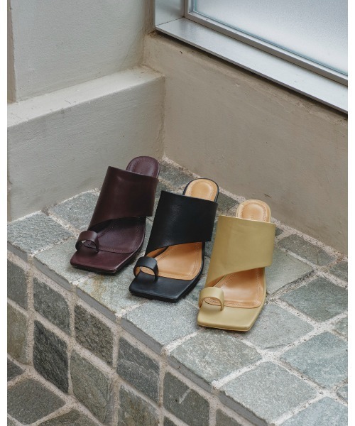 セール】Square Leather Sandals（サンダル）｜TODAYFUL