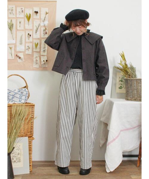 Samansa Mos2(サマンサ モスモス)の「イージーコックパンツ(その他パンツ・レディース・キナリ/モカ/ブラック・F)」の6枚目の写真