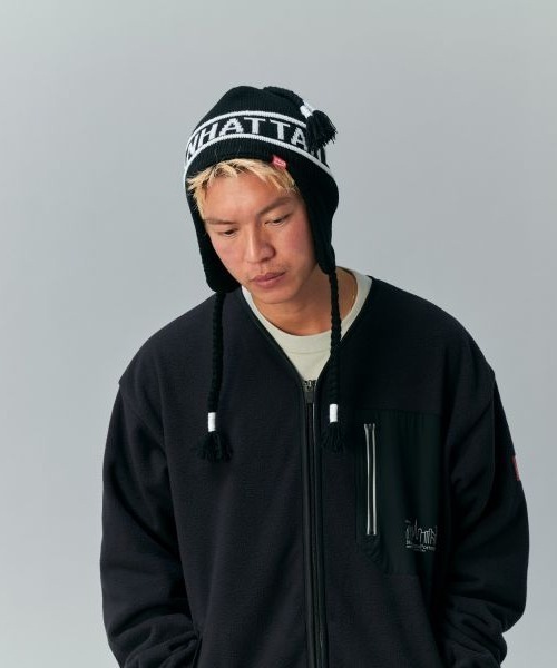 Manhattan Portage（マンハッタンポーテージ）の「Manhattan Portage/マンハッタンポーテージ ビーニー JACQUAR GUIDE KNIT CAP MP299（ニットキャップ/ビーニー・メンズ・ブラック/レッド/ホワイト/ネイビー・FREE）」の14枚目の写真