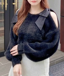 INGNI | 肩リボンフェザーニット(ニット/セーター)