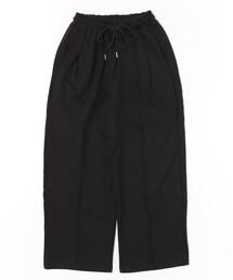 ピンタックワイドスウェットパンツ
