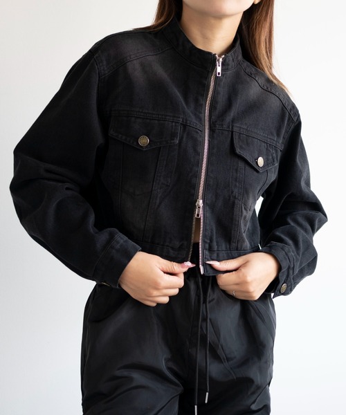 バックレースアップデニムジャンパー♡新品タグ付き 未使用品 ジーユー GU タグ付き 24AW バレルレッグジーンズ