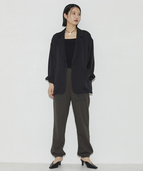 Firsthand（ファーストハンド）の「Firsthand/ファーストハンド オーガニックコットンロゴスウェットパンツ（スウェットパンツ・レディース・チャコールグレー/ライトグレー・FREE）」の12枚目の写真