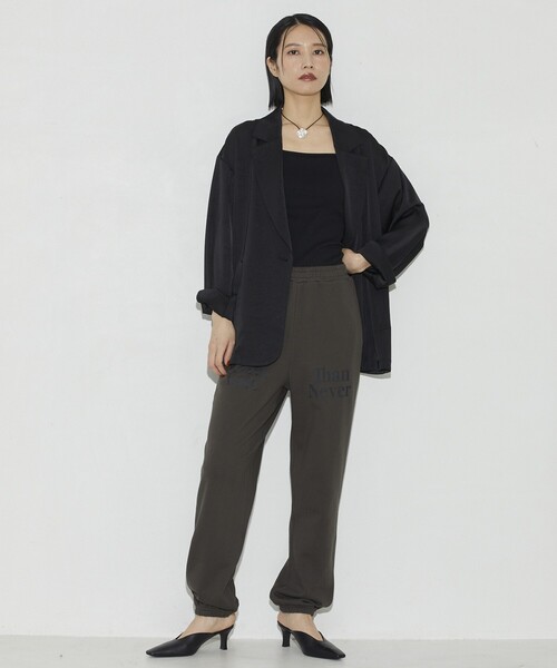 Firsthand（ファーストハンド）の「Firsthand/ファーストハンド オーガニックコットンロゴスウェットパンツ（スウェットパンツ・レディース・チャコールグレー/ライトグレー・FREE）」の13枚目の写真