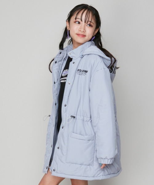 SISTER JENNI(SISTER JENNI)の「【はっ水加工】フード取り外し中綿コート(その他アウター・キッズ・サックスブルー/ブラック・160cm/150cm/140cm/130cm)」の2枚目の写真