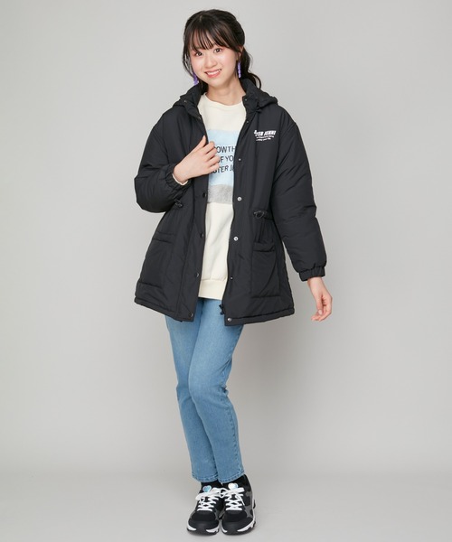 SISTER JENNI(SISTER JENNI)の「【はっ水加工】フード取り外し中綿コート(その他アウター・キッズ・サックスブルー/ブラック・160cm/150cm/140cm/130cm)」の3枚目の写真