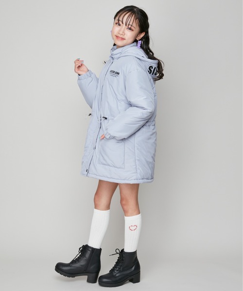 SISTER JENNI(SISTER JENNI)の「【はっ水加工】フード取り外し中綿コート(その他アウター・キッズ・サックスブルー/ブラック・160cm/150cm/140cm/130cm)」の8枚目の写真