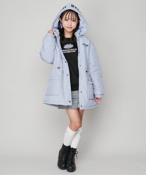 SISTER JENNI(SISTER JENNI)の「【はっ水加工】フード取り外し中綿コート(その他アウター・キッズ・サックスブルー/ブラック・160cm/150cm/140cm/130cm)」の12枚目の写真