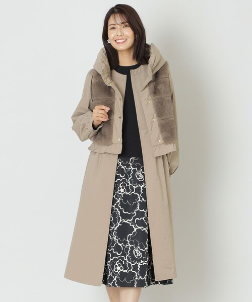 セール】【STORY掲載】3WAYタフタ ダウンコート（ダウンジャケット