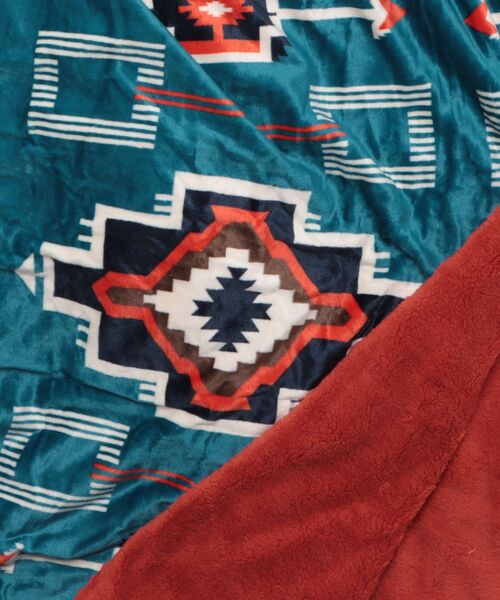 チャイハネ(チャイハネ)の「【チャイハネ】NOMADY ノマディブランケットMEGA(ブランケット・レディース・ナチュラル/ターコイズブルー/ブラック/カーキ/サンドベージュ/スカイブルー・FREE)」の17枚目の写真