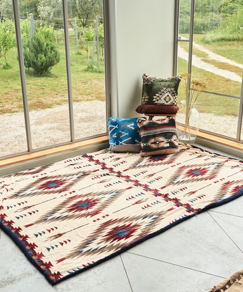 チャイハネ(チャイハネ)の「【チャイハネ】NOMADY ノマディブランケットMEGA(ブランケット・レディース・ナチュラル/ターコイズブルー/ブラック/カーキ/サンドベージュ/スカイブルー・FREE)」の18枚目の写真