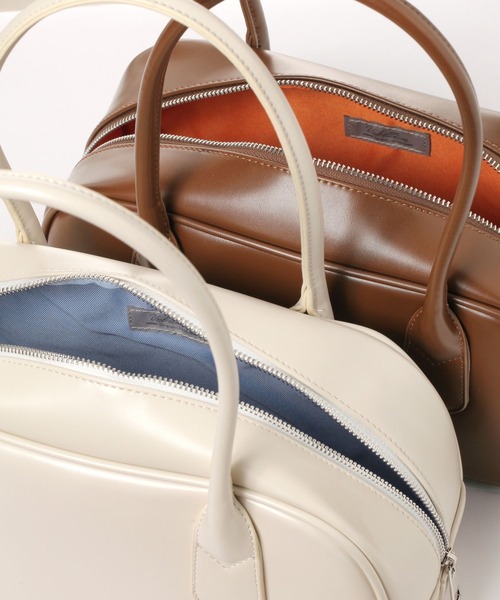 saloon（サルーン）の「SALOON(サルーン)/スムース横長ボストンバッグ（ボストンバッグ・レディース・レッド/ブラウン/オフホワイト・FREE）」の21枚目の写真