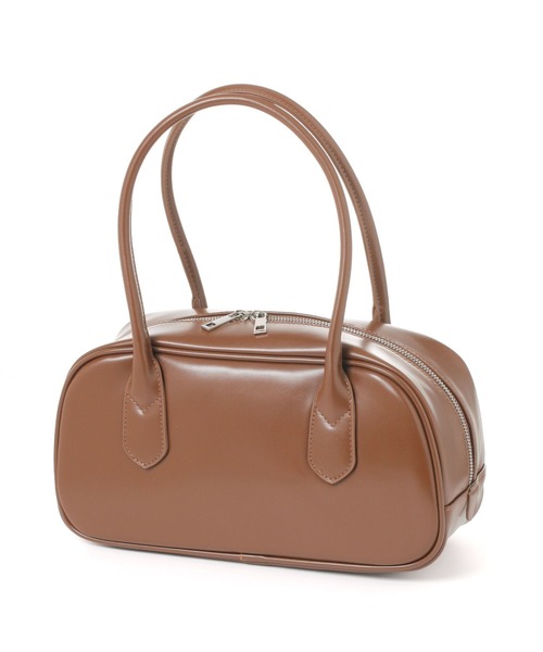 saloon（サルーン）の「SALOON(サルーン)/スムース横長ボストンバッグ（ボストンバッグ・レディース・レッド/ブラウン/オフホワイト・FREE）」の8枚目の写真