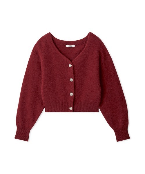 STONE  レッド スナイデルニット カーディガン STONE レッド スナイデルニット カーディガン カーディガン