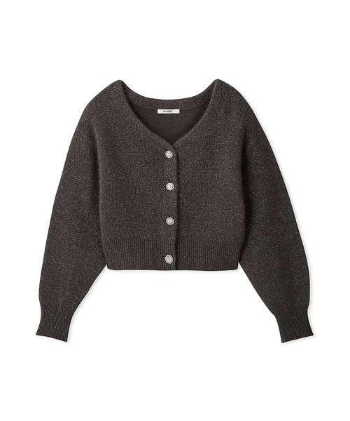 SNIDEL（スナイデル）の「ビジュー釦フォックスカーディガン（カーディガン/ボレロ・レディース・ダークグレー/ミント/レッド/アイボリー・FREE）」の11枚目の写真