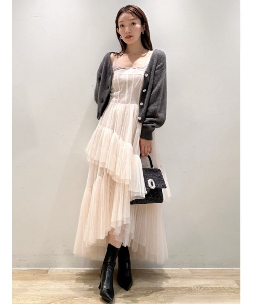 SNIDEL（スナイデル）の「ビジュー釦フォックスカーディガン