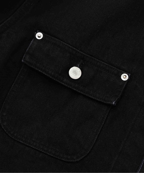 SEA(シー)の「VINTAGE オーバーセルヴィッチデニムカバーオール(テーラードジャケット・レディース・ホワイト/ブラック・ONE SIZE)」の17枚目の写真