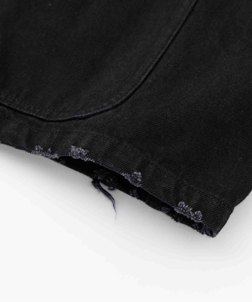 SEA(シー)の「VINTAGE オーバーセルヴィッチデニムカバーオール(テーラードジャケット・レディース・ホワイト/ブラック・ONE SIZE)」の18枚目の写真