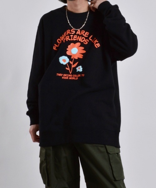 MODISH GAZE(モディシュガゼ)の「【MODISH GAZE】発泡フラワー裏毛スウェット(CP)(スウェット・メンズ・ネイビー/オートミール/ブラック・X-LARGE/LARGE/MEDIUM)」の13枚目の写真