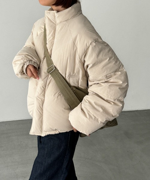 CANAL JEAN（キャナルジーン）の「choice_cnl/KONK　スタンドダウンジャケット（ダウンジャケット/コート・レディース・アイボリー/ブラック・ONE SIZE）」の6枚目の写真