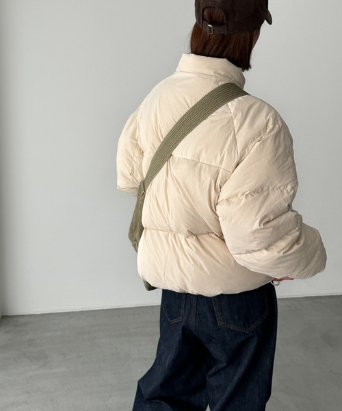 CANAL JEAN（キャナルジーン）の「choice_cnl/KONK　スタンドダウンジャケット（ダウンジャケット/コート・レディース・アイボリー/ブラック・ONE SIZE）」の7枚目の写真
