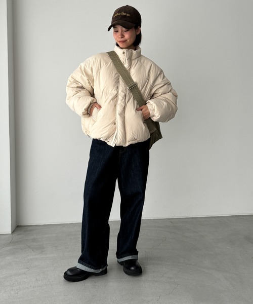 CANAL JEAN（キャナルジーン）の「choice_cnl/KONK　スタンドダウンジャケット（ダウンジャケット/コート・レディース・アイボリー/ブラック・ONE SIZE）」の8枚目の写真