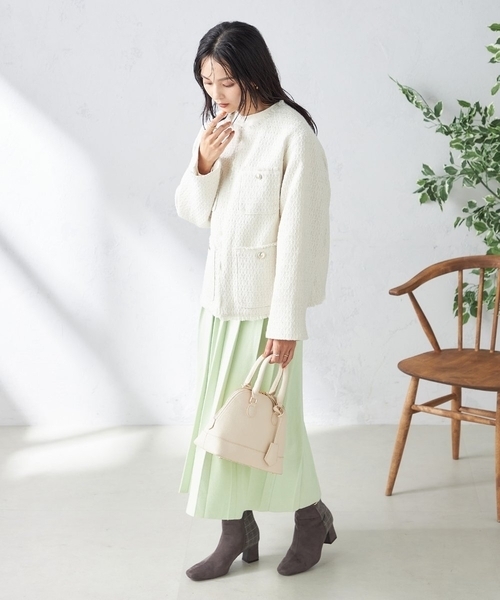 a.v.v(アーヴェヴェ)の「スエードコンビブーツ(ブーツ・レディース・ベージュ/ブラック・23.5/24.5)」の4枚目の写真