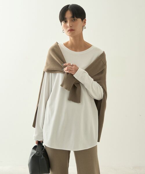 AMERICAN HOLIC（アメリカンホリック）の「ラウンドカットプルオーバー（Tシャツ/カットソー・レディース・オフホワイト・M/L）」の16枚目の写真