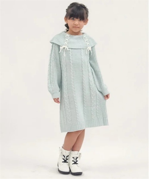axes femme コート ジャケット ワンピース セーター等11点まとめ売り セール】W編み上げニットワンピース（ワンピース）｜axes femme