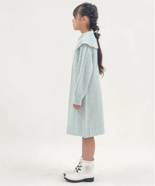 3点専用！アクシーズファム　長袖　ケーブル編み　ニット　ワンピース　編みリボン 3点専用！アクシーズファム 長袖 ケーブル編み ニット