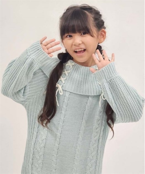 axes femme(アクシーズファム)の「W編み上げニットワンピース(ワンピース・キッズ・ラベンダー/ミント・MEDIUM/LARGE/X-LARGE)」の20枚目の写真