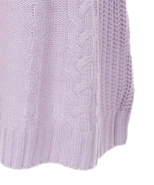 axes femme(アクシーズファム)の「W編み上げニットワンピース(ワンピース・キッズ・ラベンダー/ミント・MEDIUM/LARGE/X-LARGE)」の3枚目の写真