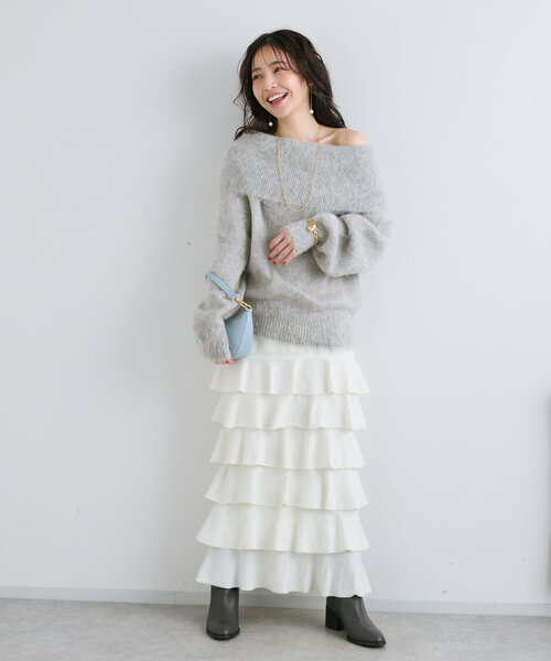 セール】【最強愛されニット】オフショルシャギーニット（ニット