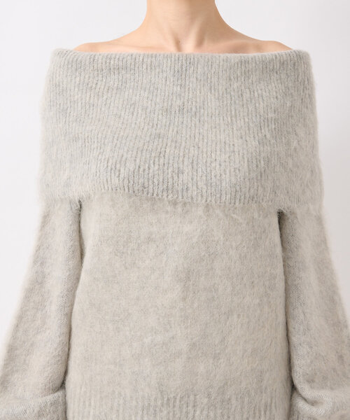 La boutique BonBon（ラブティックボンボン）の「【最強愛されニット】オフショルシャギーニット（ニット/セーター・レディース・ライトグレー/ピンク/レッド・FREE）」の15枚目の写真