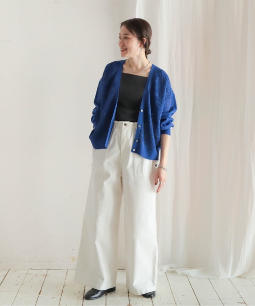 NOMBRE IMPAIR（ノンブルアンペール）の「ハイツイストコットン　2WAYニットキャミ（ニット/セーター・レディース・グレイッシュベージュ/カーキ/チャコールグレー/ホワイト・FREE）」の8枚目の写真