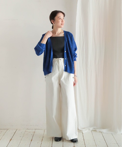 NOMBRE IMPAIR（ノンブルアンペール）の「ハイツイストコットン　2WAYニットキャミ（ニット/セーター・レディース・グレイッシュベージュ/カーキ/チャコールグレー/ホワイト・FREE）」の9枚目の写真