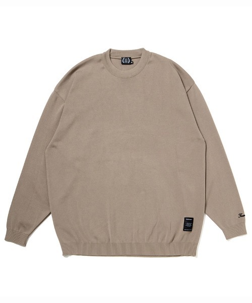 430(フォーサーティ)の「mn3077-L-S RLX KNIT C&S クルーネックセーター(ニット/セーター・メンズ・ブラック/グレイッシュベージュ/オフホワイト/チャコールグレー・0/1/2/3)」の4枚目の写真