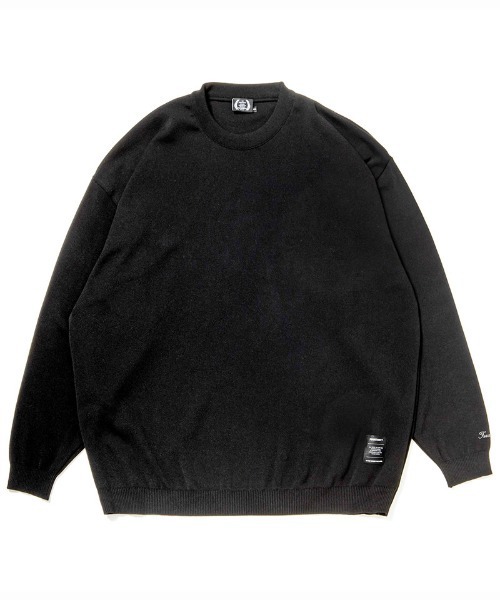 430(フォーサーティ)の「mn3077-L-S RLX KNIT C&S クルーネックセーター(ニット/セーター・メンズ・ブラック/グレイッシュベージュ/オフホワイト/チャコールグレー・0/1/2/3)」の1枚目の写真