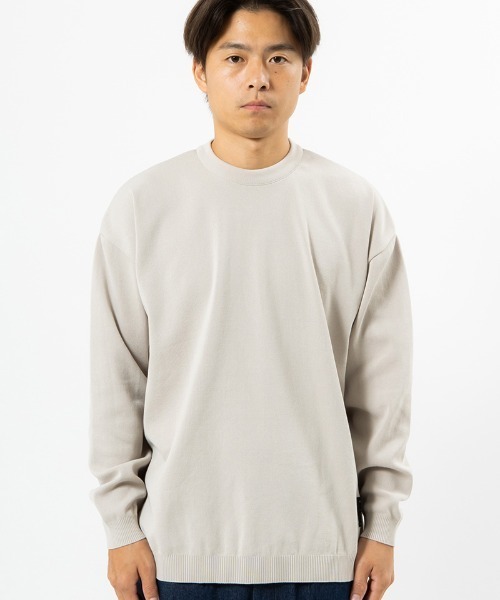 430(フォーサーティ)の「mn3077-L-S RLX KNIT C&S クルーネックセーター(ニット/セーター・メンズ・ブラック/グレイッシュベージュ/オフホワイト/チャコールグレー・0/1/2/3)」の6枚目の写真