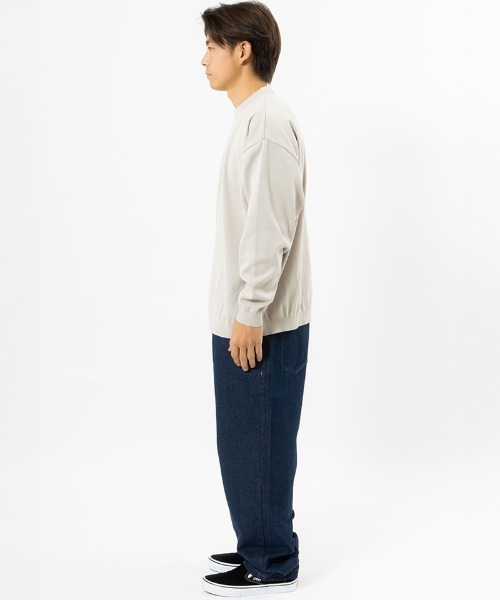 430(フォーサーティ)の「mn3077-L-S RLX KNIT C&S クルーネックセーター(ニット/セーター・メンズ・ブラック/グレイッシュベージュ/オフホワイト/チャコールグレー・0/1/2/3)」の10枚目の写真
