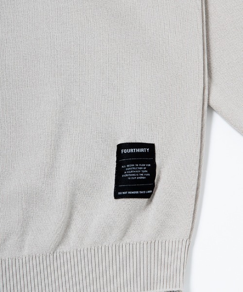 430(フォーサーティ)の「mn3077-L-S RLX KNIT C&S クルーネックセーター(ニット/セーター・メンズ・ブラック/グレイッシュベージュ/オフホワイト/チャコールグレー・0/1/2/3)」の18枚目の写真