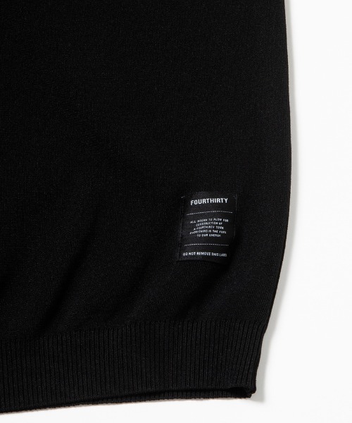 430(フォーサーティ)の「mn3077-L-S RLX KNIT C&S クルーネックセーター(ニット/セーター・メンズ・ブラック/グレイッシュベージュ/オフホワイト/チャコールグレー・0/1/2/3)」の21枚目の写真