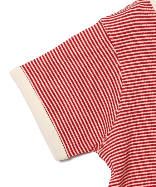 こども ビームス(コドモビームス)の「テレコボーダー Tシャツ(100〜140cm)(Tシャツ/カットソー・キッズ・ブルー/グリーン系その他/レッド・140/130/120/110/100)」の14枚目の写真