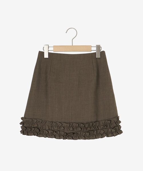 MAJESTIC LEGON（マジェスティックレゴン）の「ホイップフリルスカパン（スカート・レディース・ブラウン/グレー系その他/アイボリー/グレー・MEDIUM）」の17枚目の写真