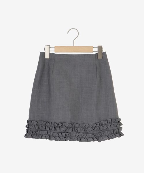 MAJESTIC LEGON（マジェスティックレゴン）の「ホイップフリルスカパン（スカート・レディース・ブラウン/グレー系その他/アイボリー/グレー・MEDIUM）」の15枚目の写真